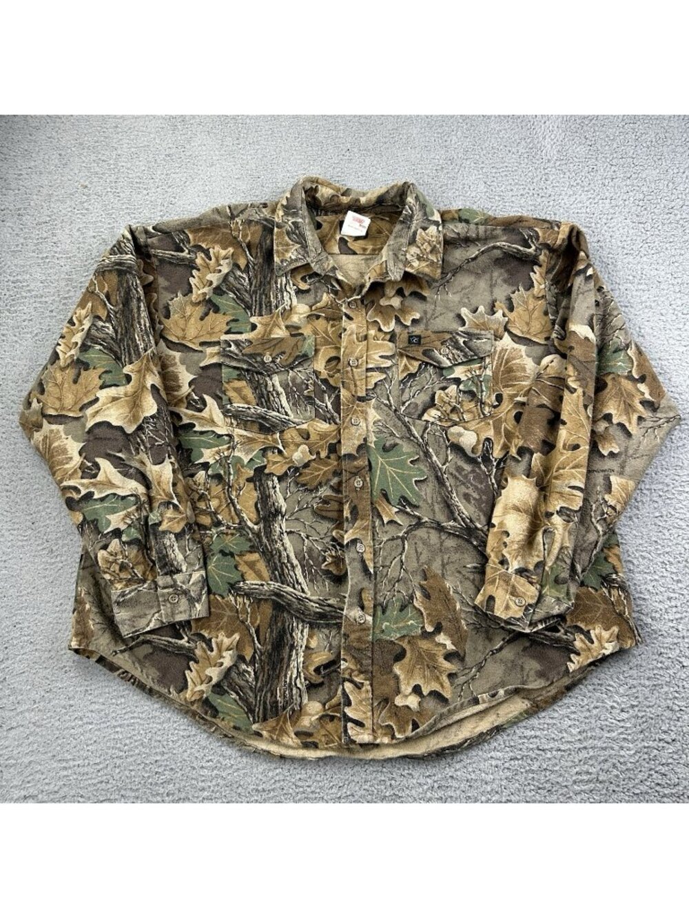 Codet Button Down Long Sleeve Camo Mens Shirt Size 3XL USA Thick